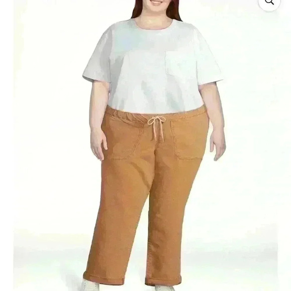 NWOT Time and Tru Utility Pants - High Rise, Relaxed Fit, Cropped, Size XL - Picture 3 of 4